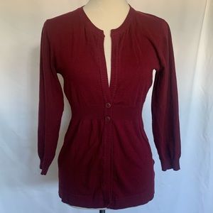 Dark Red Burgundy cardigan sz. L